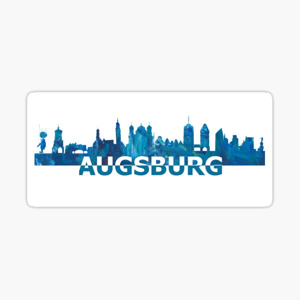Artikel-Vorschau von Augsburg Bayern Skyline Silhouette Strong mit Text, designt und verkauft von artshop77.