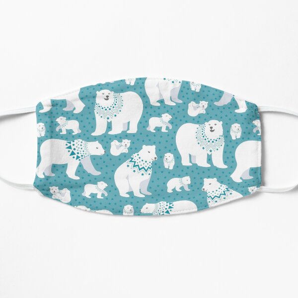 Eisbär Sternchen mint Flache Maske