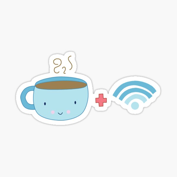 Coffee and Wifi Sticker