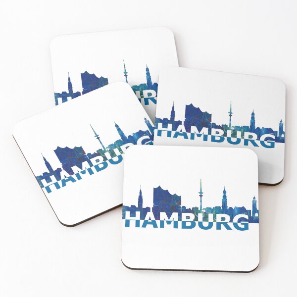 Item preview, Hamburg Germany Skyline Silhouette Strong with Text  designed and sold by artshop77.