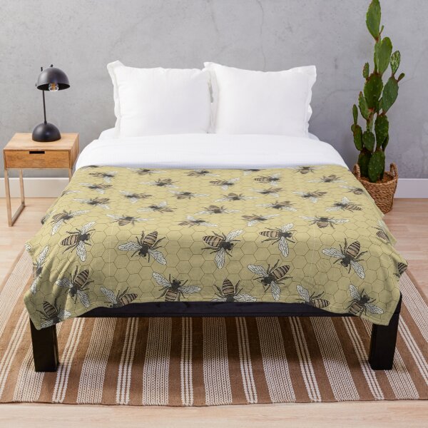 Bee seamless pattern Throw Blanket