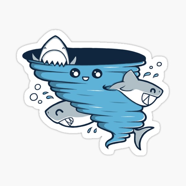 Cutenado - Cute Shark Tornado Sticker
