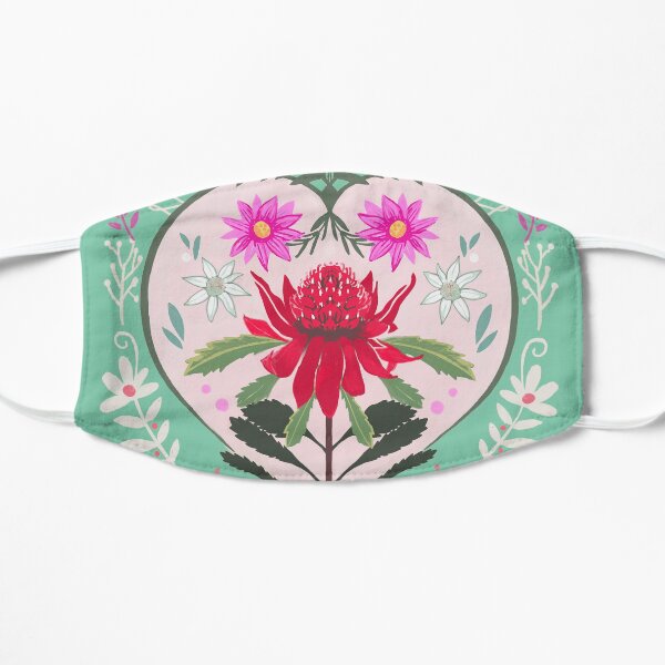 Folk Art Waratah and Birds Mask