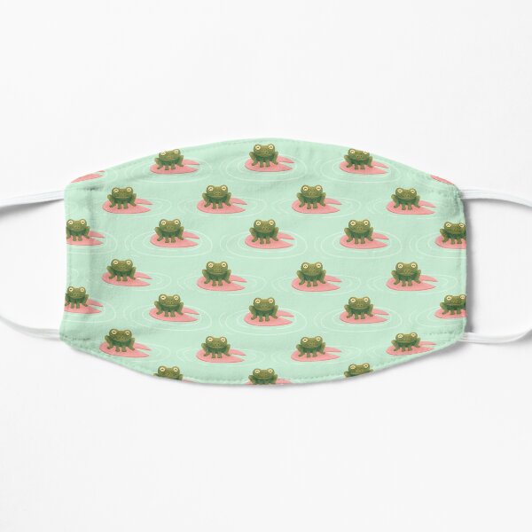 Cute little frogs in a Pond Flache Maske