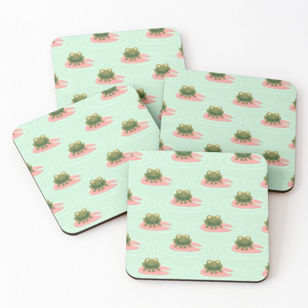 Item preview, Cute little frogs in a Pond designed and sold by CoffeeandPixels.
