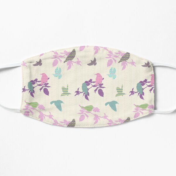 Shetland Starling - pink/purple leafs Mask