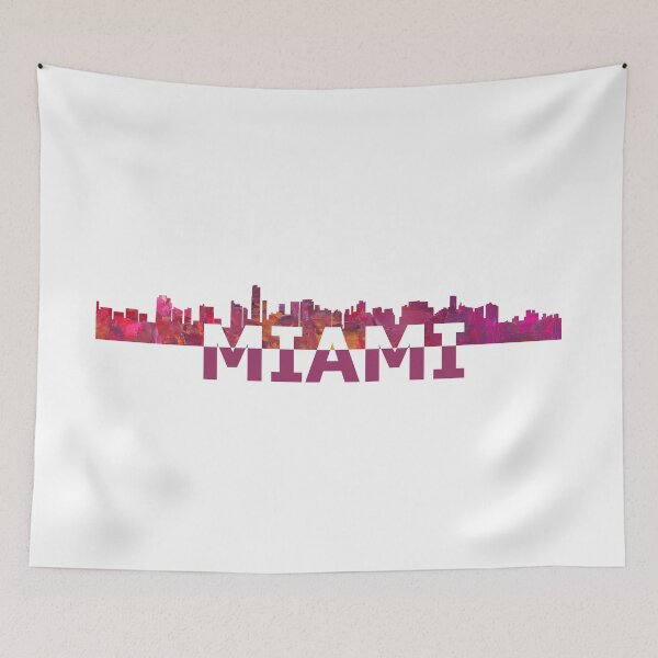 Item preview, Miami Florida Skyline Silhouette Strong with Text  designed and sold by artshop77.