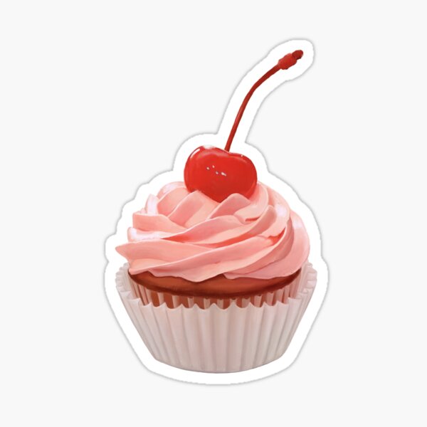 Cherry cupcake Sticker