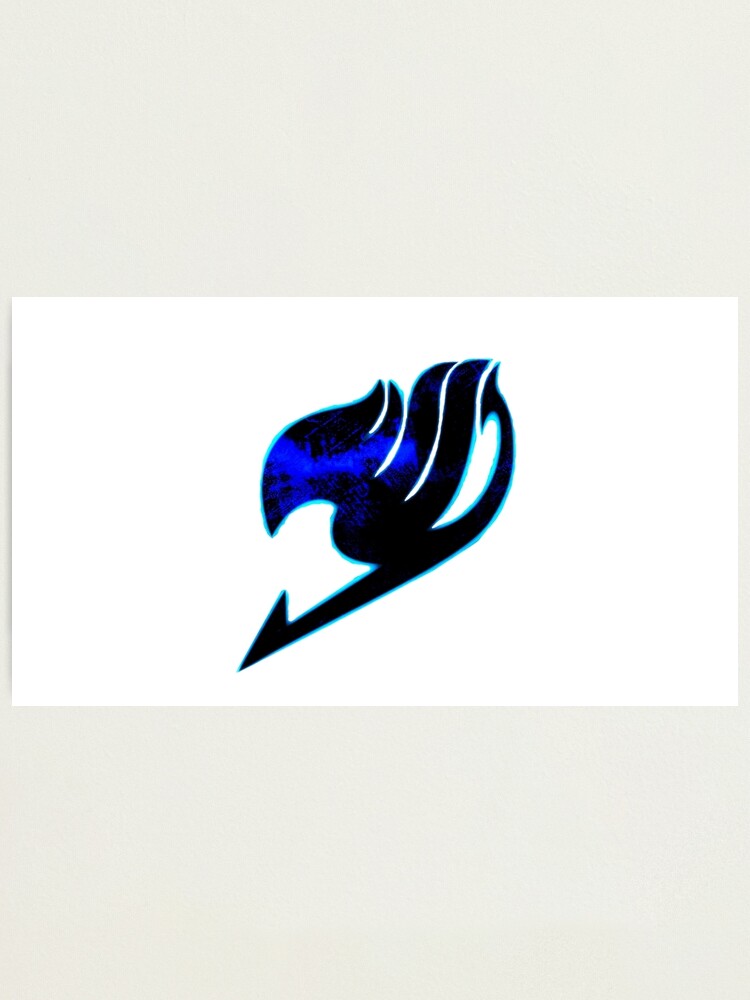 Fairy Tail Lightning Blue Symbol Photographic Print By Secarus Redbubble