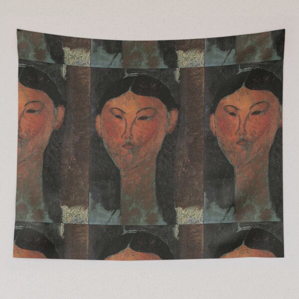 Item preview, Vintage Portrait painting by  Amedeo Modigliani (Italian, Livorno 1884–1920 Paris) designed and sold by Vintage Designs +.