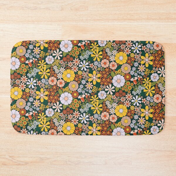 Item preview, Retro 70's flowers power all over pattern designed and sold by Megan McNulty.
