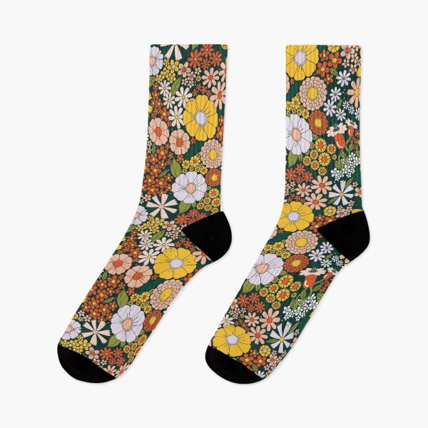 Item preview, Retro 70's flowers power all over pattern designed and sold by Megan McNulty.
