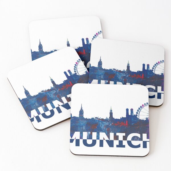 Item preview, Munich Bavaria Skyline Silhouette Strong with Text designed and sold by artshop77.