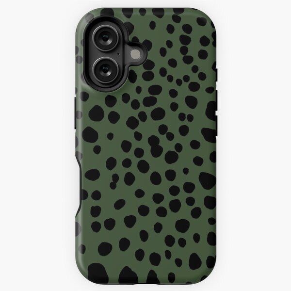 Vista previa del artículo con la obra «Impresión dálmata en verde», diseñado y vendido por OneThreeSix.