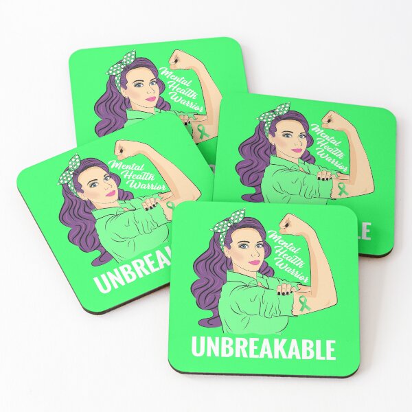 Item preview, Mental Health Awareness Warrior Unbreakable Mental Illness designed and sold by ZNOVANNA.