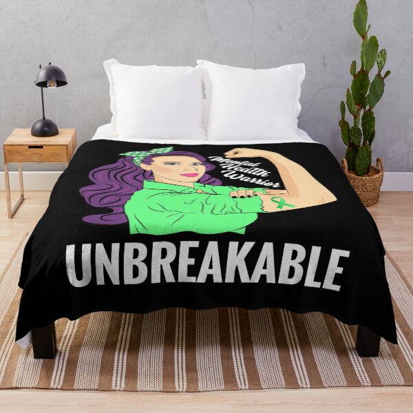 Item preview, Mental Health Awareness Warrior Unbreakable Mental Illness designed and sold by ZNOVANNA.