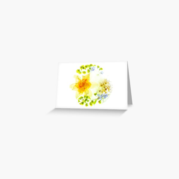Fleurs de Printemps Givrées 1 Carte de vœux