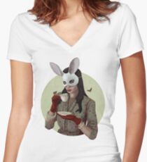 Tea Time Women's Fitted V-Neck T-Shirt