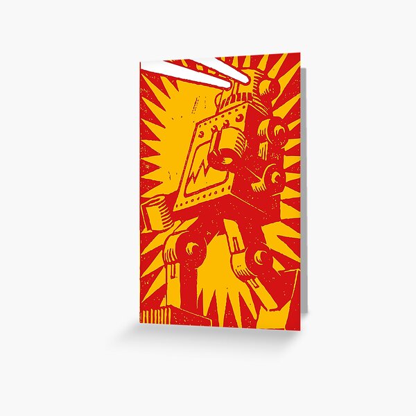 Red Robot Greeting Card