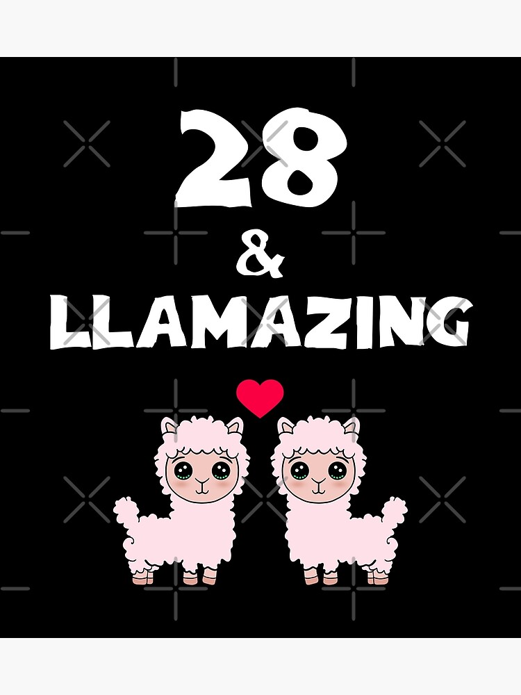 Carte De Vœux 28 Et Llamazing Joyeux Anniversaire Mignon Drole Heureux Calin Kawaii Rose Petit Bebe Lamas Et Dessin Anime Coeur Rouge Souhaits D Anniversaire Par Artepiphany Redbubble