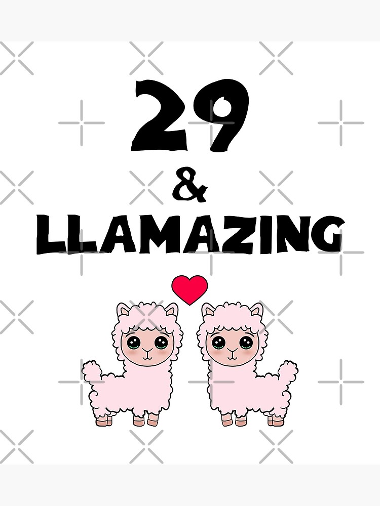Carte De Vœux 29 Et Llamazing Joyeux Anniversaire Mignon Mignon Joyeux Duveteux Kawaii Rose Petit Bebe Lamas Et Dessin Anime Coeur Rouge Souhaits D Anniversaire Par Artepiphany Redbubble