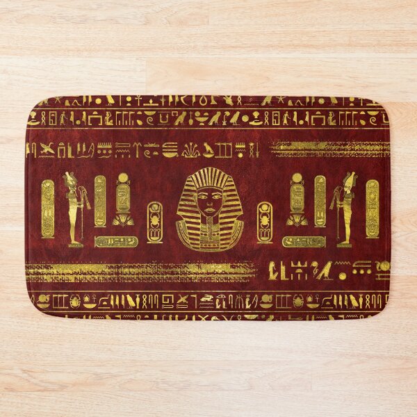 Item preview, Golden Egyptian Sphinx on red leather designed and sold by Nartissima.