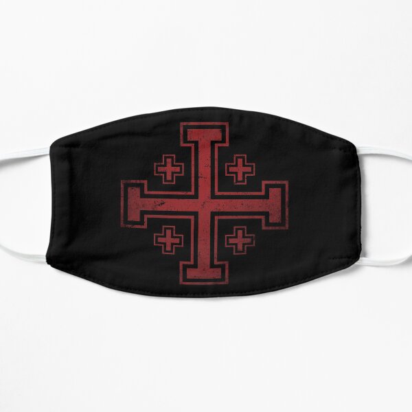 Jerusalem Cross medieval Knights Cross Crusader Flat Mask