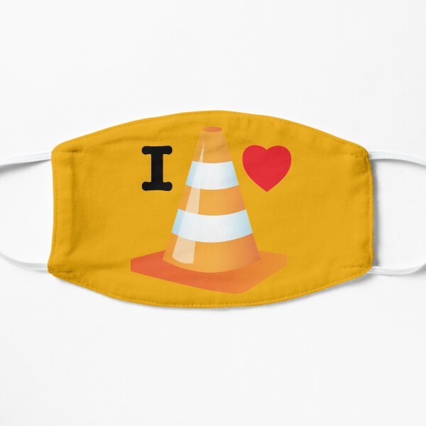 Traffic Cone Funny Road Marker Roadworks Design Flat Mask