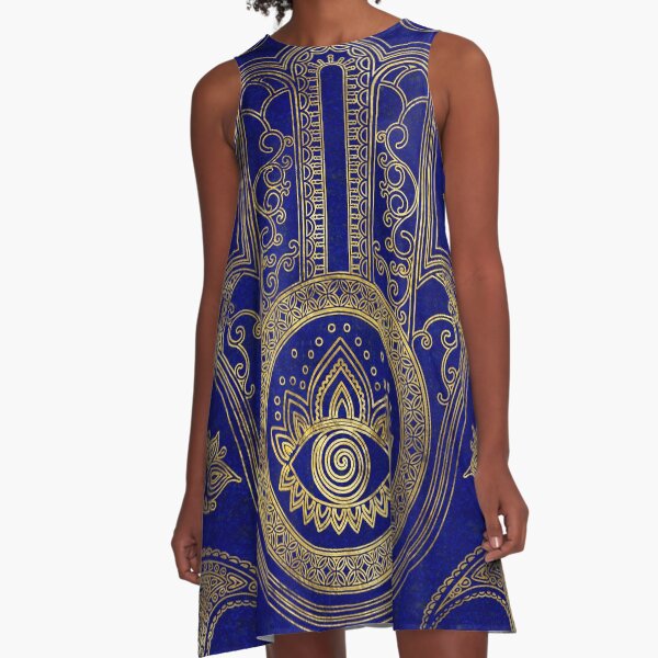 Artikel-Vorschau von Hamsa Hand - Gold auf Lapislazuli, designt und verkauft von Nartissima.