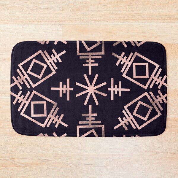 Item preview, RoseGold on Blue Squares & Lines designed and sold by subidesigns.