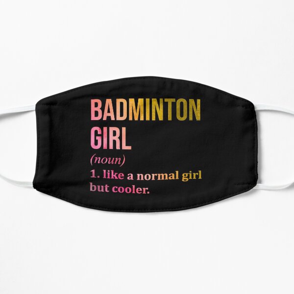 Badminton Girl Funny Quote in Watercolor Mask