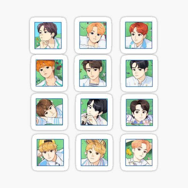 The Boyz Bloom Bloom Set Drawing Art Sticker