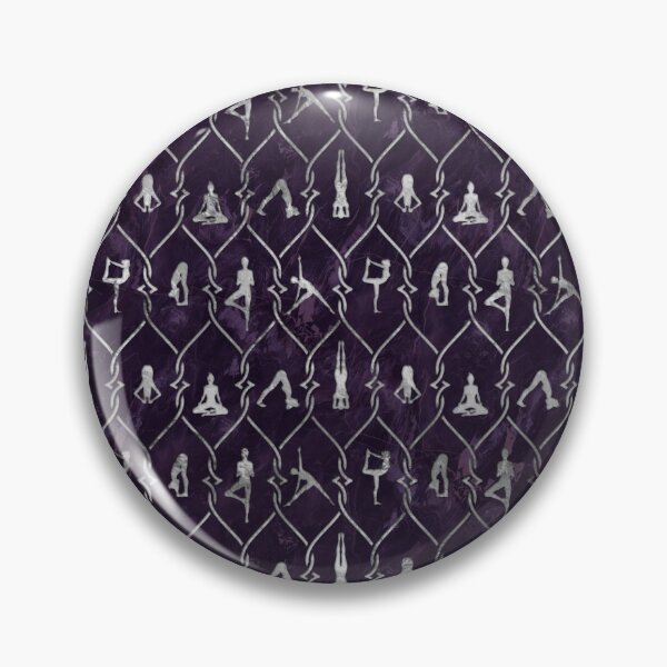 Item preview, Pearl Yoga Asanas pattern on amethyst designed and sold by Nartissima.