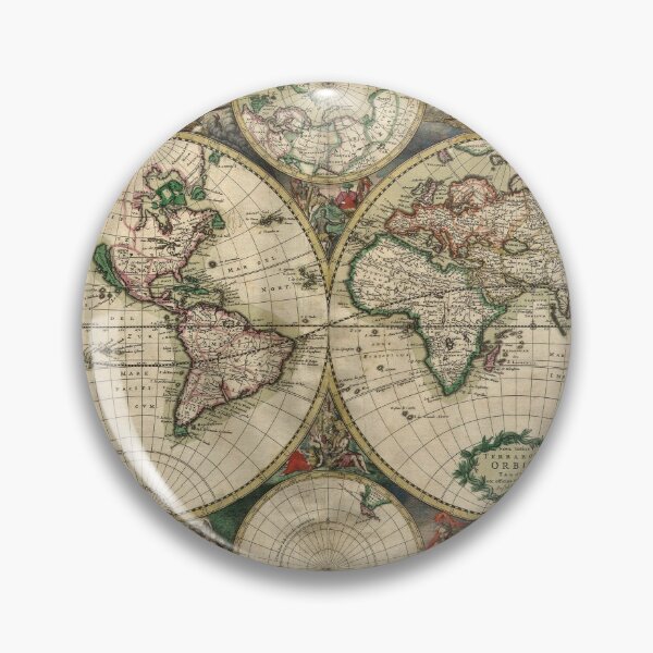 Item preview, 1689 Antique World Globe Map designed and sold by Rainbows Galore.
