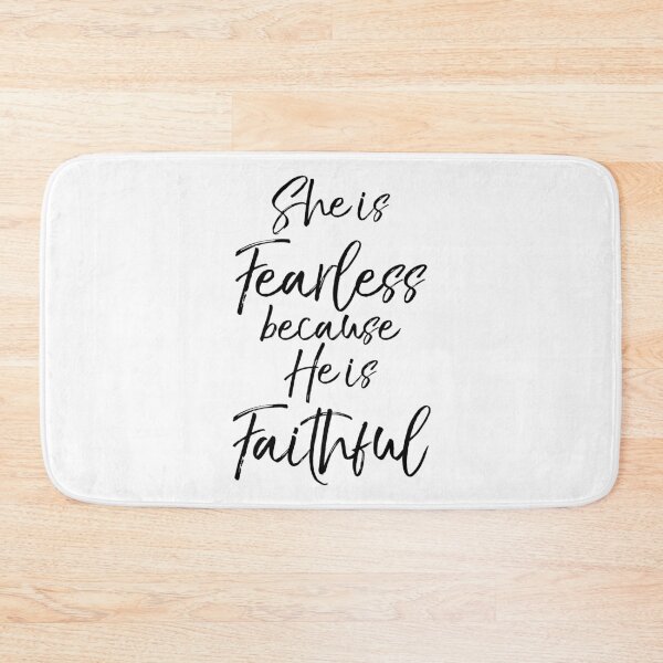 Item preview, She is Fearless Because He is Faithful_Black_1.PNG designed and sold by TNDesignStudio.