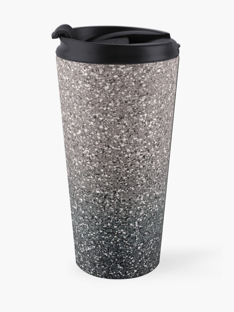Alternate view of Black Ombré Glitter Travel Coffee Mug