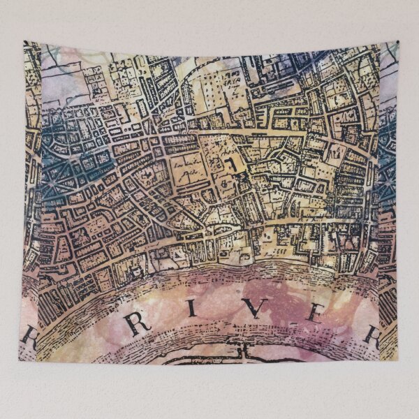 Item preview, London Antique Map designed and sold by Rainbows Galore.