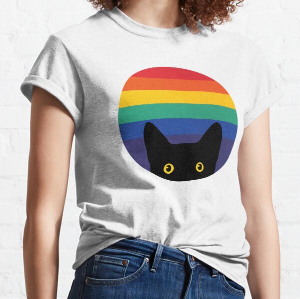 rainbow cat t shirt