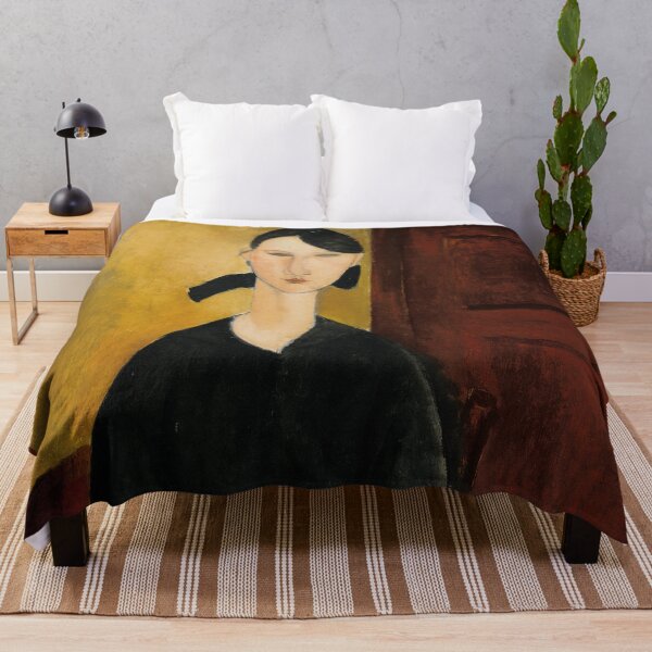 Item preview, Vintage Portrait of a woman painting by Amedeo Modigliani (Italian, Livorno 1884–1920 Paris) designed and sold by Vintage Designs +.
