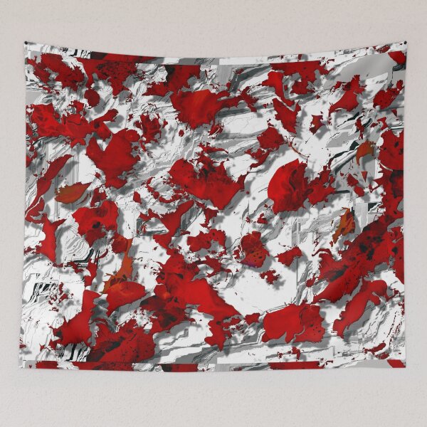 Item preview, Volatile red fluid. White red, Red spots on white background, digital art. designed and sold by artxphi.