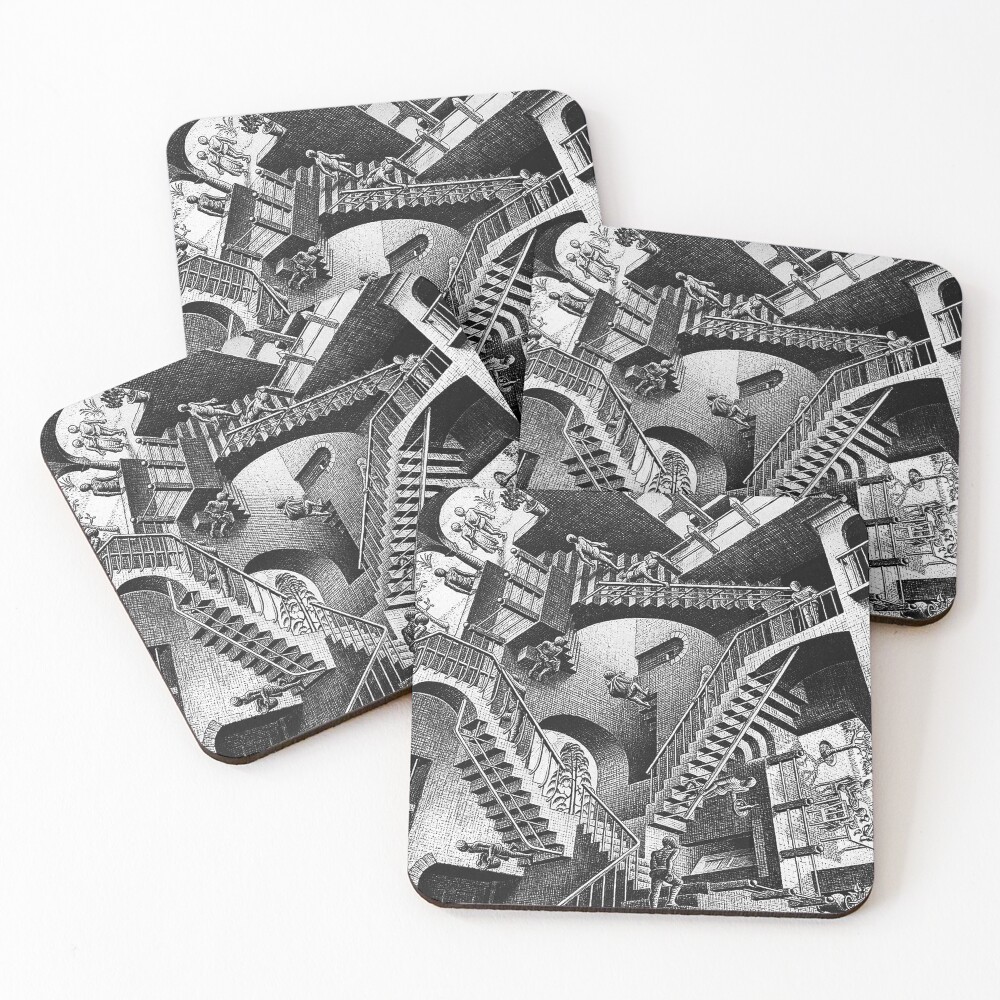M.C. Escher - Relativity Coasters (Set of 4)