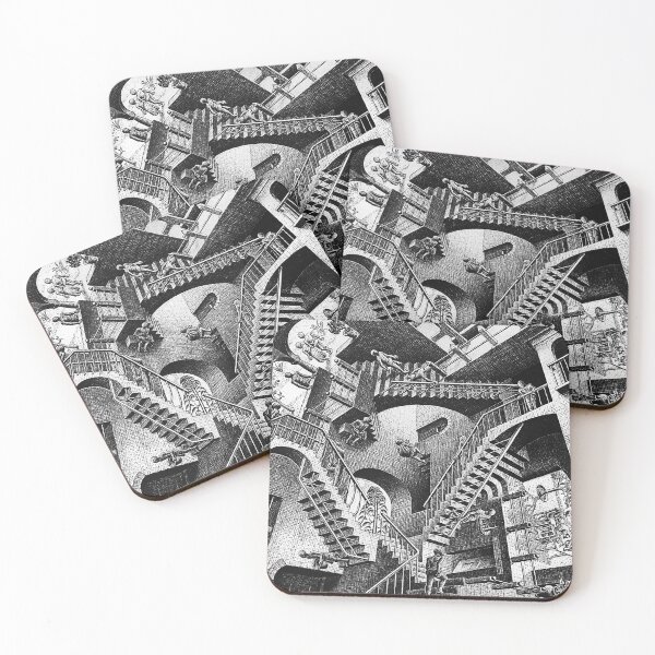 M.C. Escher - Relativity Coasters (Set of 4)