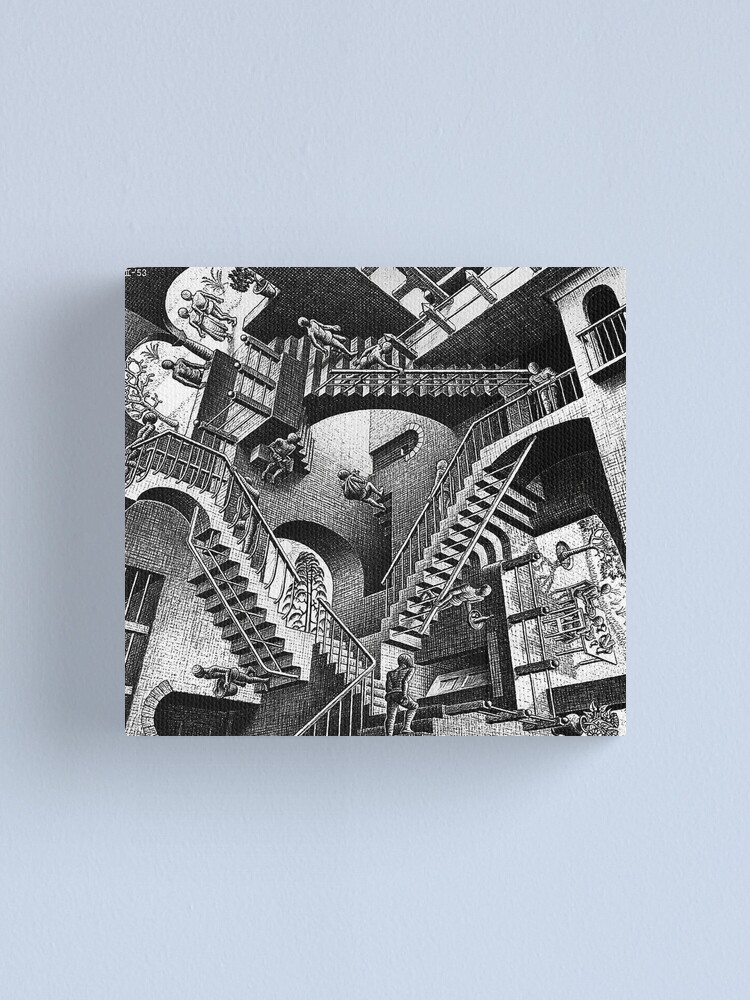 Alternate view of M.C. Escher - Relativity Canvas Print