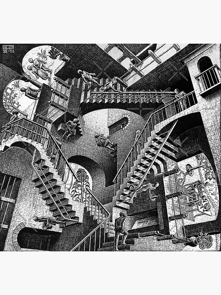M.C. Escher - Relativity  by Pikokk