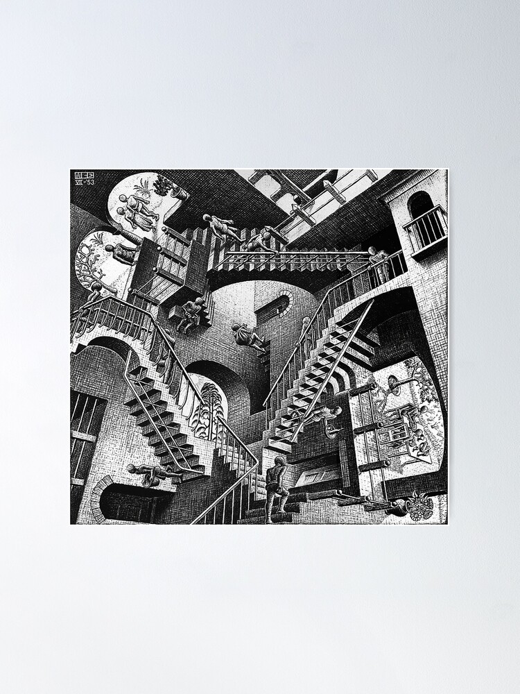 Alternate view of M.C. Escher - Relativity  Poster