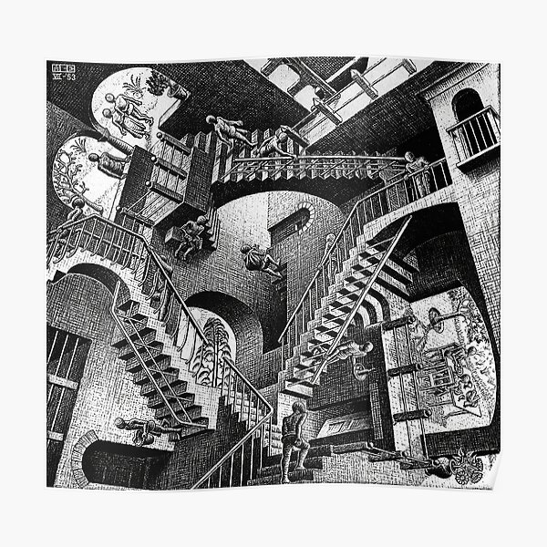 M.C. Escher - Relativité Poster