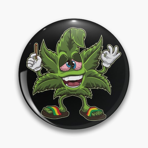 Item preview, Stoned Cannabis Leaf - Weed Smoking Cartoon designed and sold by anziehend.
