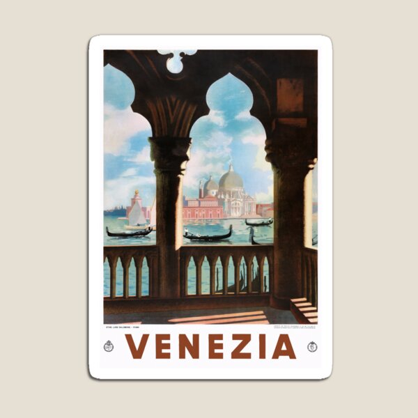 Venice Venezia ENIT Italy Vintage Travel Poster Restored Magnet