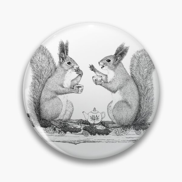 Item preview, Squirrels drinking tea and chatting designed and sold by Simut-P.