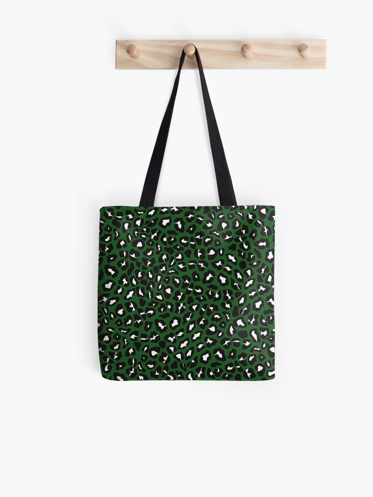 green leopard print bag